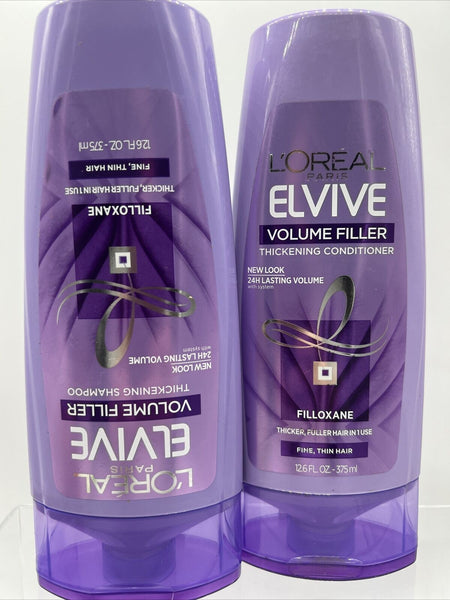 L'Oreal Elvive Thickening volume filler￼ Shampoo Conditioner Fine Hair 12.6oz