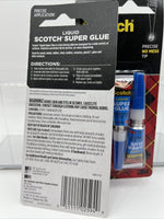 (2) Scotch Liquid Super Glue  Tip No Mess Run Percise .14oz COMBINE SHIPPING