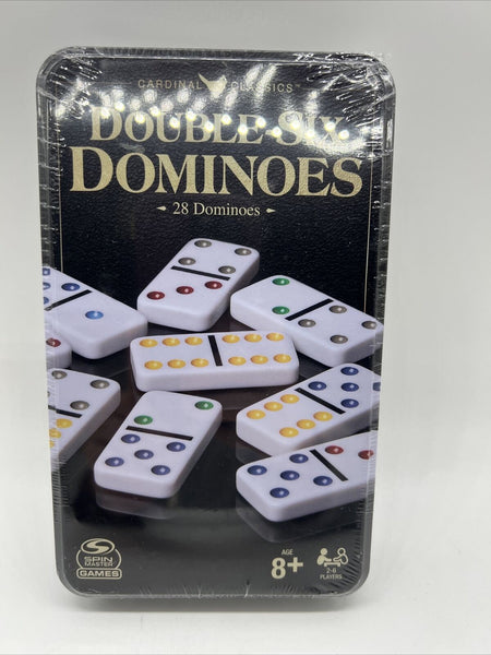 Double Six Dominoes Game Tin/28 Piece Spin Master Cardinal Classics COMBINE SHIP