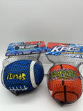 (2) Toss' Em Water Bomb Sports Ball Football Basketball Pool Toy Outdoor Kaos