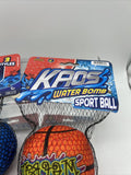 (2) Toss' Em Water Bomb Sports Ball Football Basketball Pool Toy Outdoor Kaos