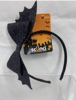 Scunci ￼ Halloween Glitter Bow Bat Wing Headband￼ Black COMBINE SHIP