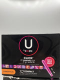 U By Kotex Click Compact Tampons-Super Plus Absorbency-Unscented-32ct Box dmg