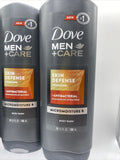 (4) DOVE MEN + CARE Body Wash Micromoisture Smooth Hydrated SkinDefense 18oz