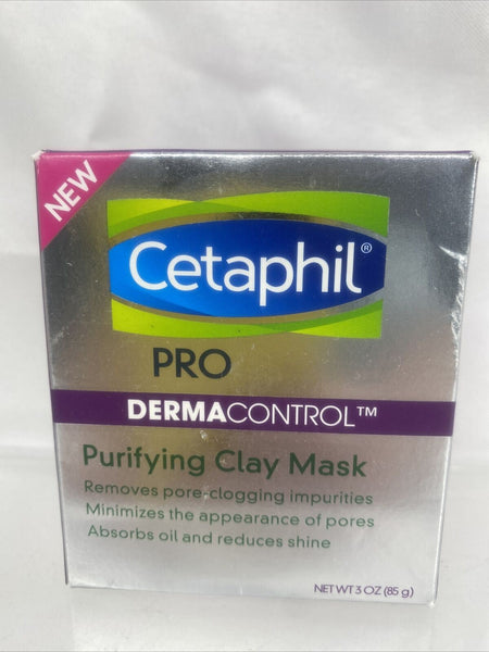 Cetaphil Pro DermaControl Purifying Clay Mask Absorbs Oil Reduces Shine 3 oz ￼