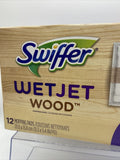 NEW Swiffer Wet Jet For WOOD Mop 12-Ct Refill Mopping Pads, Microfiber-Like Pads