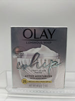 (2) Olay Luminous Whip Antiaging Active Moisturizer SPF 25  Wrinkle 1.7oz 7/23+