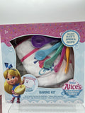 Disney Junior Alice Wonderland Baking Kit Recipes Kids Play Set Bakery Apron