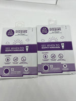 (2) SPOTMYUV UV Detection Stickers Spot My 12ct Clear/Purple COMBINE SHIPPING!