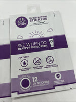 (2) SPOTMYUV UV Detection Stickers Spot My 12ct Clear/Purple COMBINE SHIPPING!