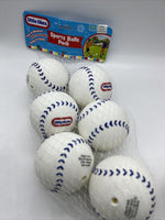 little tikes Soft Baseball Sports Balls 6 Pack NIP Kids Rubber #9565