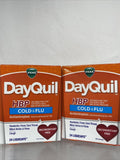 (2) Vicks DayQuil HBP Cold & Flu 24 LiquiCaps Cough Decongestant Free 12/22