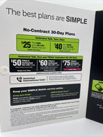 Simple Mobile TCL A1 4G LTE Prepaid Smartphone Black No Contract Unlimited
