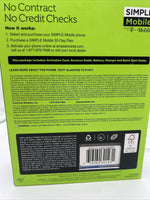 Simple Mobile TCL A1 4G LTE Prepaid Smartphone Black No Contract Unlimited