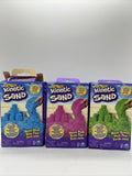 (3) Kinetic Sand- Neon Pink Green Blue Squeezable Sand Spin Master Toy 8oz Each