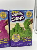 (3) Kinetic Sand- Neon Pink Green Blue Squeezable Sand Spin Master Toy 8oz Each