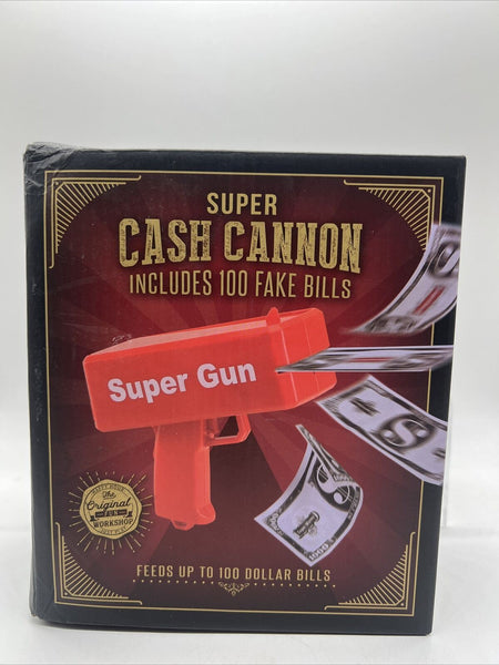 Make It Rain Money Machine Gun Shooter Cash Cannon Shoot Out 100pcs Toy Bills