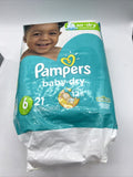 Pampers Baby Dry Diapers #6 35+Lb 21 Diapers BUY MORE SAVE & COMBINE SHIPPING