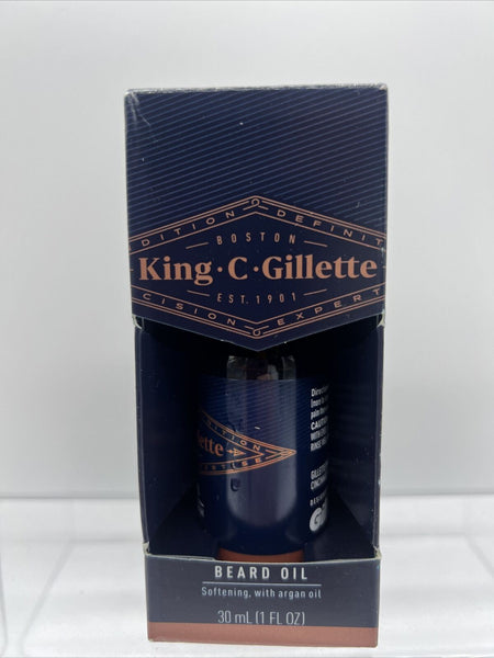 King C. Gillette Men's Beard Oil with Argan Oil Aftershave 1oz COMBINE SHIPPING