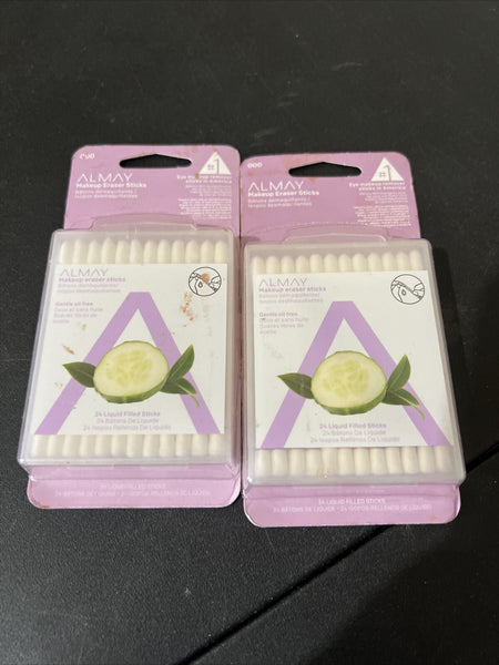 (2) Almay Oil Free Makeup Eraser Sticks (24 Liquid Filled Sticks Each)