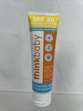 Thinkbaby Clear Zinc Sunscreen Broad Spectrum SPF 30 3 oz 3/24 COMBINE SHIP