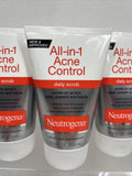 (5) Neutrogena All-in-1 Control Daily Scrub Breakouts Cleanser 4.2oz  10/23+