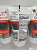 (5) Neutrogena All-in-1 Control Daily Scrub Breakouts Cleanser 4.2oz  10/23+