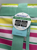 Martha Stewart Insulated Cooler Hot Cold Tote Bag Zipper Thermal 30 Can Stripes