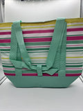 Martha Stewart Insulated Cooler Hot Cold Tote Bag Zipper Thermal 30 Can Stripes