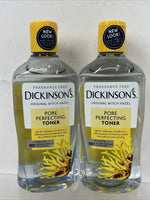 (2)  Dickinson's Witch Hazel Toner Pore Perfecting 16oz ,yellow