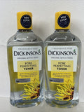 (2)  Dickinson's Witch Hazel Toner Pore Perfecting 16oz ,yellow