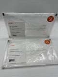 (2) Poppin 3 Small Zip Folios Clear : 10-1/4" x 6" : Protect & View Travel Pouch
