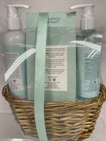 6pc Cucumber & Basil Brompton & Langley Spa Gift Set Scrub Lotion wash basket￼