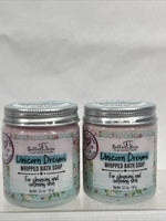 (2) Bella & Bear Unicorn Dreams Whipped Bath Soap Cleaners Shower 3.2oz Gift Set