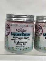 (2) Bella & Bear Unicorn Dreams Whipped Bath Soap Cleaners Shower 3.2oz Gift Set