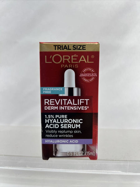 L'Oreal Revitalift Derm Intensives Hyaluronic Acid 1.5% Facial Serum .5oZ