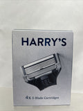Harry's Men's Razor Blades 4 Count - 5 Blade Cartridges Refills