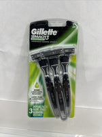 Gillette Mach3 Sensitive Disposable Microfins SkinGuard Razors 3ct COMBINESHIP