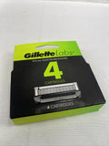 Gillette Labs Razor Refill Blade Box of 4 Blades Cartridges replacements NEW