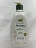 Aveeno Daily Moisturizing Facial Cleanser Soothing Oat Wash Pump 12oz￼￼