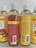 (5) Burt's Bees Energizing Citrus & Ginger Body Wash 98.7% Natural 12oz
