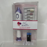 Plum Beauty Complete Nail File Care System Battery w/5 Attachments Manicure Pedi