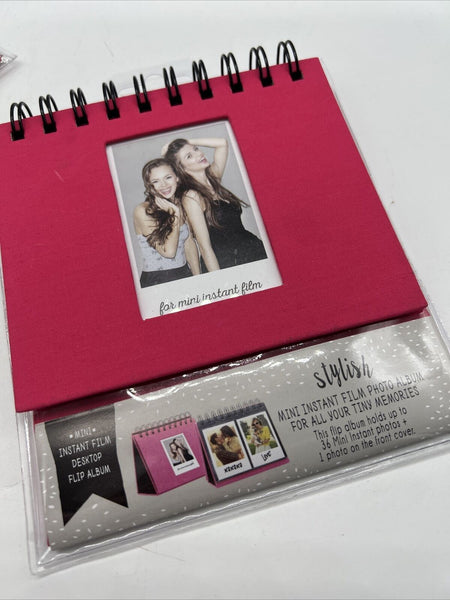 Stylish Mini Instant Film Photo Album 36 Mini Photos Flip Album  PINK