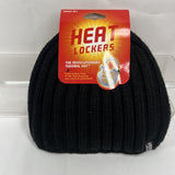 Heat Lockers Thermal Hat Black Unisex M/L Warm Winter Toboggan Beanie