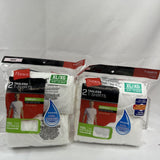 (2) Mens XL Hanes Tagless TShirts 2 Pack White 46-48”Comfort Soft Wicking 2135D2