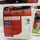 (2) Mens XL Hanes Tagless TShirts 2 Pack White 46-48”Comfort Soft Wicking 2135D2