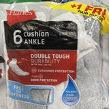 (2) Hanes Men's Ankle Socks 7-Pack White Size 6-12 Cushion Low Cotton Polyester