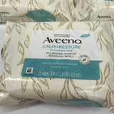 (4) Aveeno Calm Restore Wipes Nourishing Makeup Removing Towelettes Face 25ct