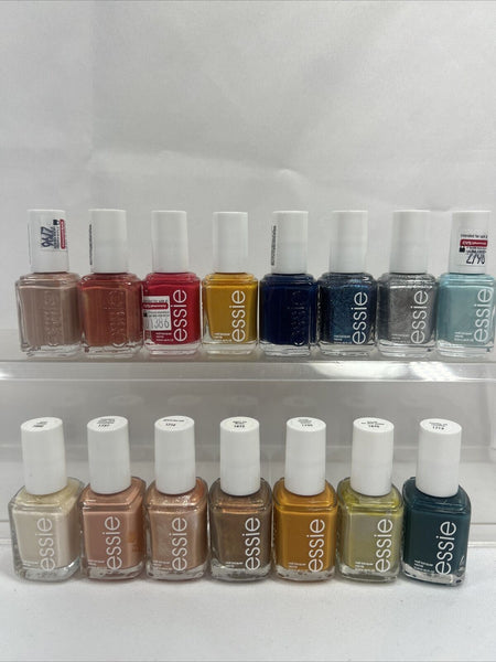 (15) Essie Nail Polish Lacquer No Repeats Bulk Lot Coral Blue Green Pink Mauve