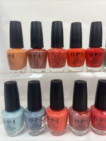 (18) OPI Nail Polish LACQUER  Color No Repeats O P I Nude Pink Red Blue Bulk Lot